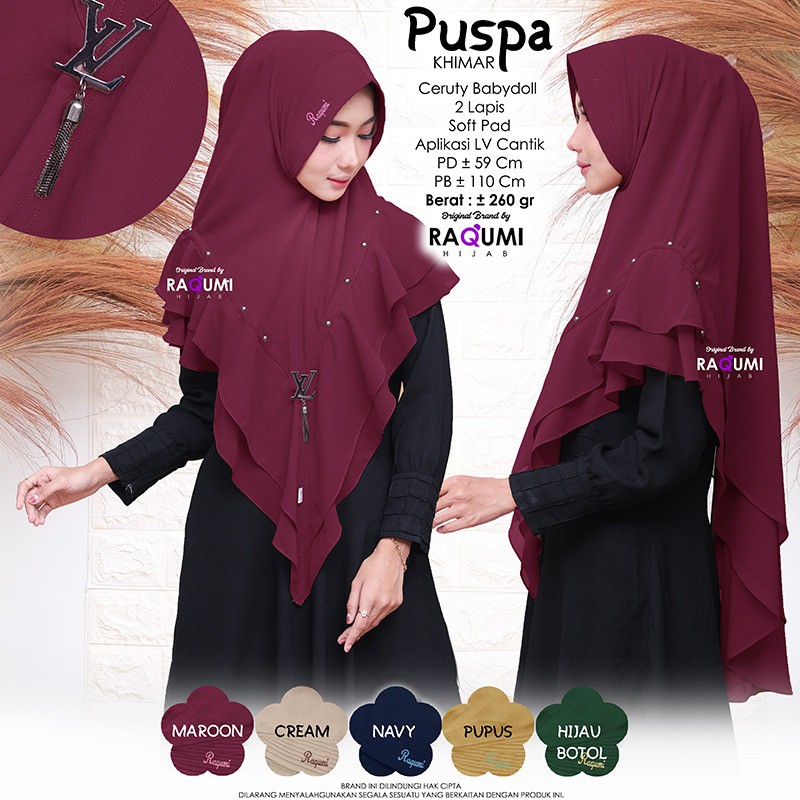 [ Original Raqumi ] Puspa Khimar