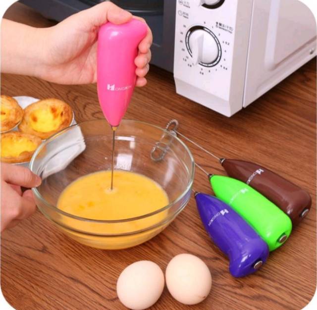 HAND MIXER MINI PORTABLE MIXER KECIL ALAT KOCOK KOPI SUSU TELUR TANPA LISTRIK MURAH TERLARIS