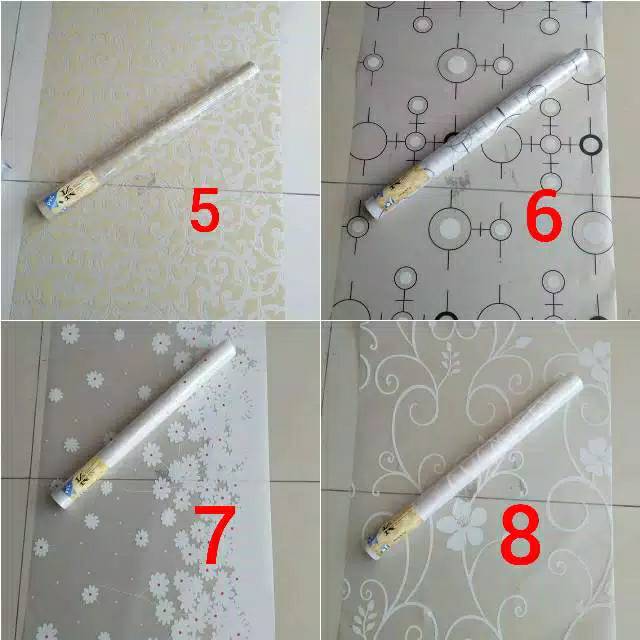 Wallpaper sticker kaca motif 5 -8 panjang 7m