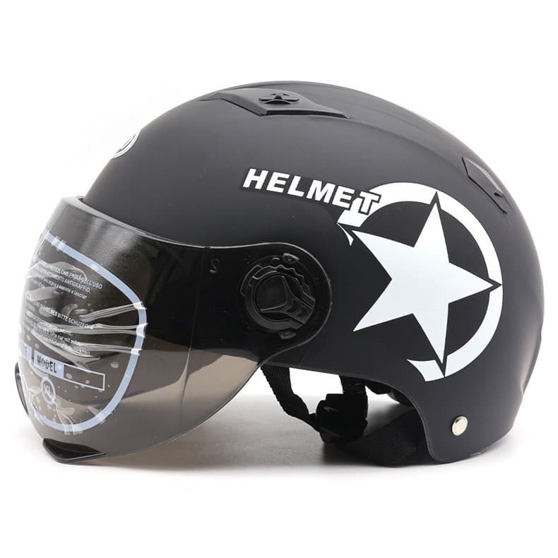 Helm Skuter Sepeda Scooter Motor Elektrik Half Face Protection 2