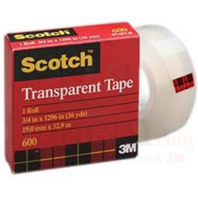 

Discount 3M 600 Tansparent Tape (Isolasi) 1/2" X 36Y Dijamin Ori