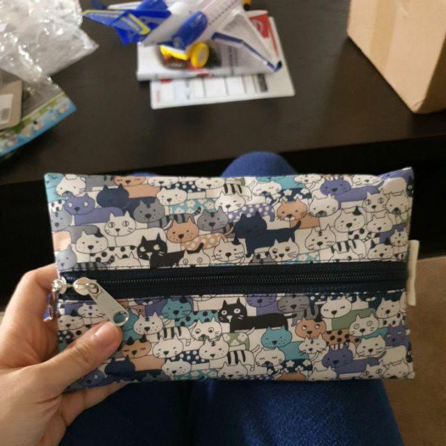 Tempat Tissue Rits Waterproof Cattie Blue