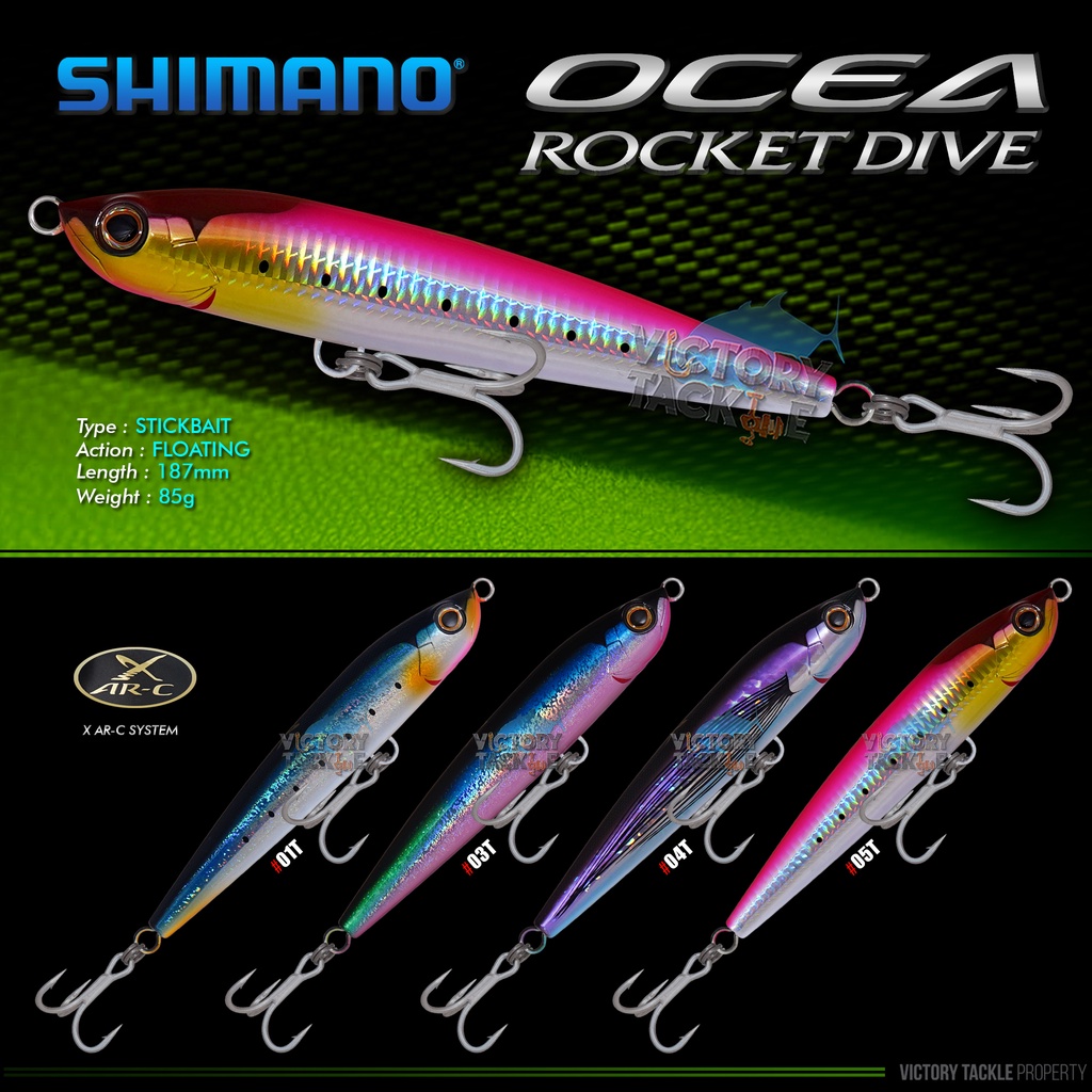 STICKBAIT | SWIMBAIT UMPAN PANCING SHIMANO ROCKET DIVE 187 F 187 MM 85 MM OT-187N