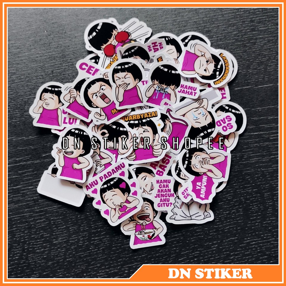 

Stiker line karakter anak baju pink 30 pcs sticker accesoris gambar stiker line karakter