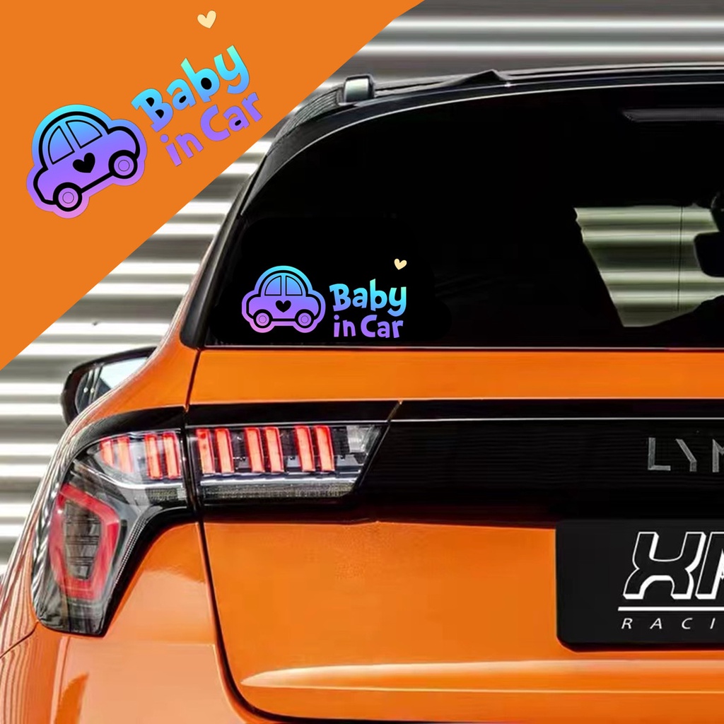 Stiker Reflektif Motif Tulisan Baby In Car Untuk Dekorasi Mobil