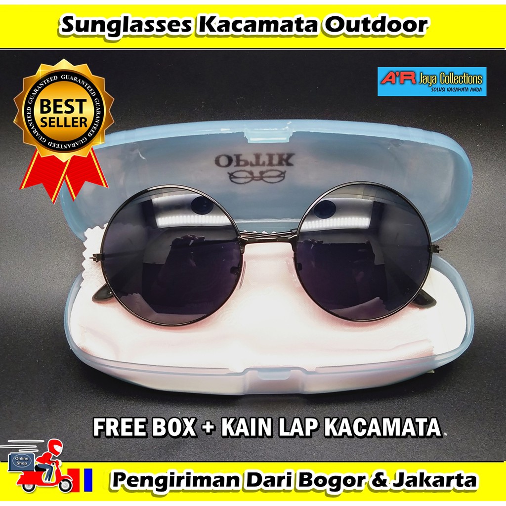 Sunglasses Vintage Kacamata John lennon Kacamata bulat