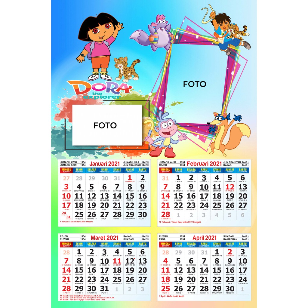 

Deskripsi Kalender Dinding 2021 Custom (3Lembar)