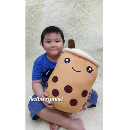boneka boba brown sugar boba  tea awberry boba jumbo size 6M0