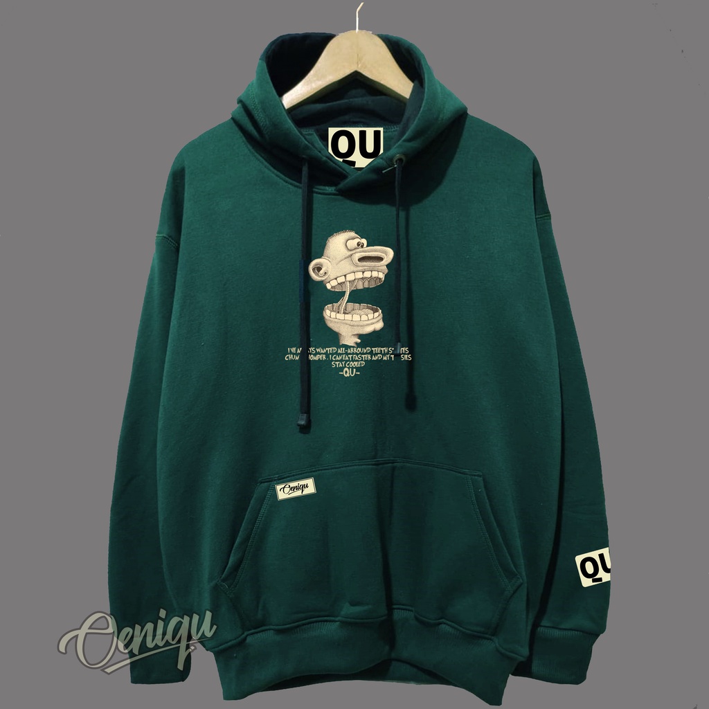 Hoodie oversize unisex original OENIQU motif CHOMPER BOTLE