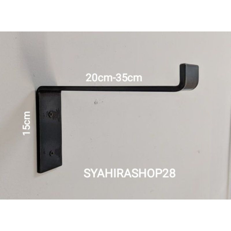Siku Besi braket kayu rak dinding