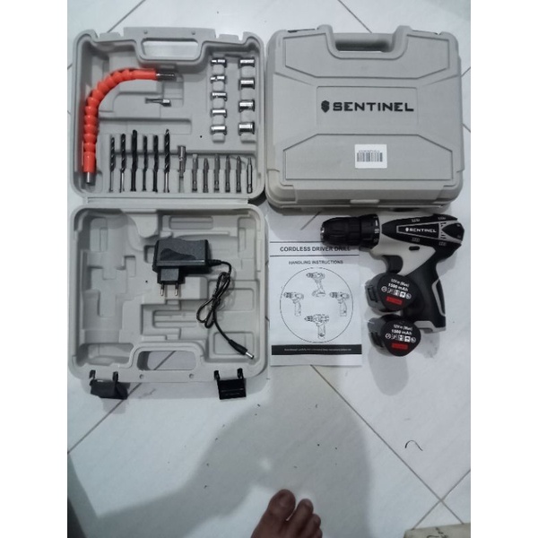 Mesin Bor Batrey 12 Volt SENTINEL Fullset