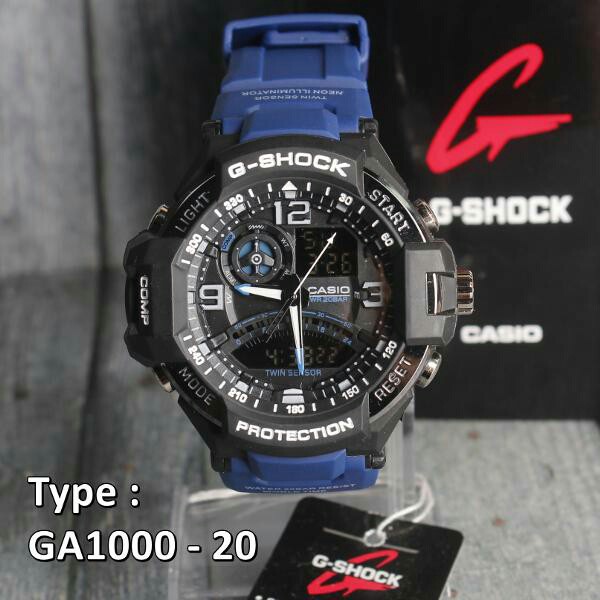 JAM TANGAN PRIA G-SHOCK CASIO GA-1000 PESAWAT SERI COLOR GS