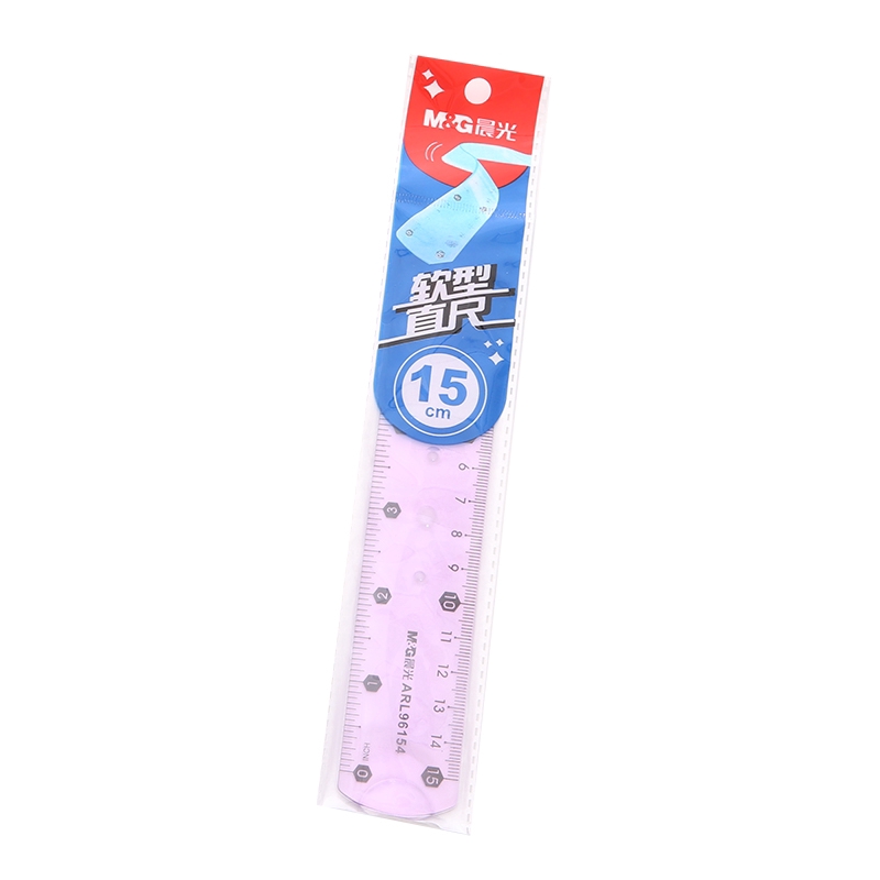 M&amp;G Student Office Stationery Ruler ARL96154 Creative Transparent Concise Soft Ruler