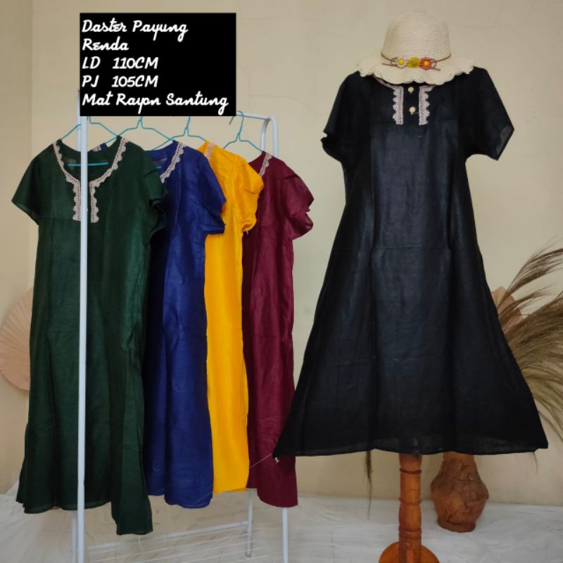 DASTER ARAB RENDA PAYUNG RAYON SANTUNG JUMBO DASTER POLOS BUSUI