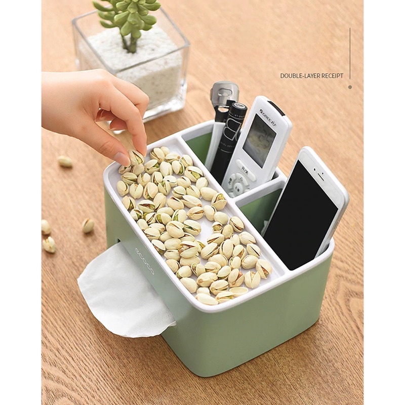 ECOCO Storage Box Kotak Penyimpanan Office Desk Case Organizer - E1602 - Gray