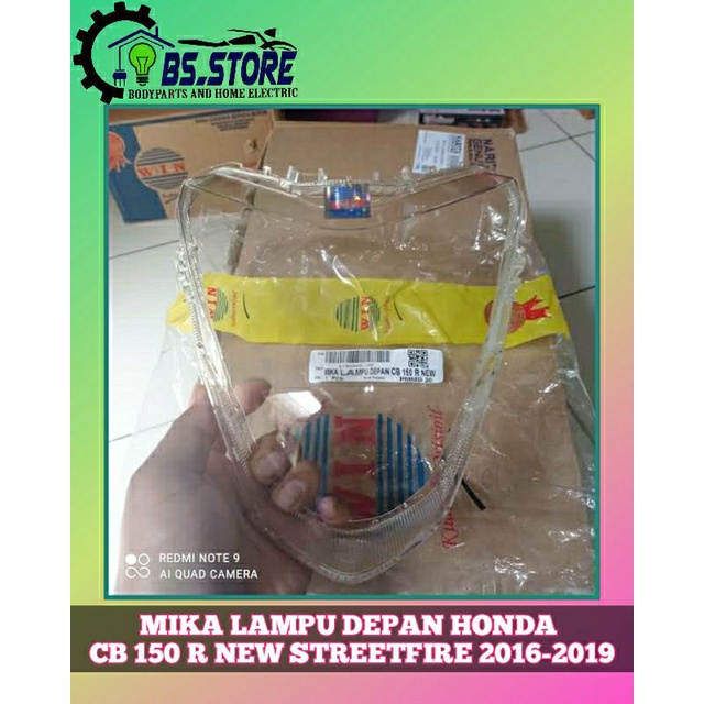 MIKA LAMPU DEPAN HONDA CB 150 R NEW LED  2016 2017 2018 2019 | MIKA KACA LAMPU DEPAN HONDA |CB 150 R NEW STREET FIRE | MERK WIN