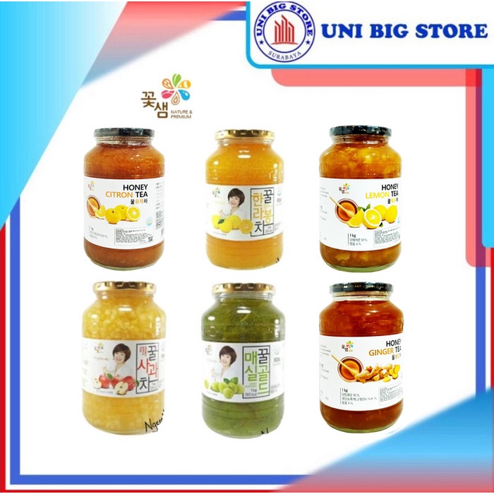 

(BISA COD) KKOH SAEM Korean Honey Tea 1 kg Teh Madu Jeruk Ginger Plum Hallabong - Tangerine