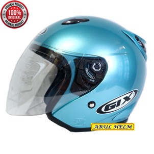 HELM// HELM GIX AZZURY BASIC INK CENTRO// ICE BLUE// GIX TERMURAH