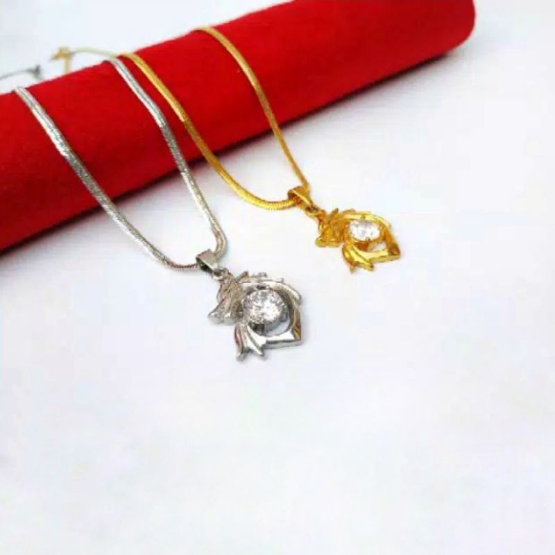 kalung titanium Pria wanita Naga diamond