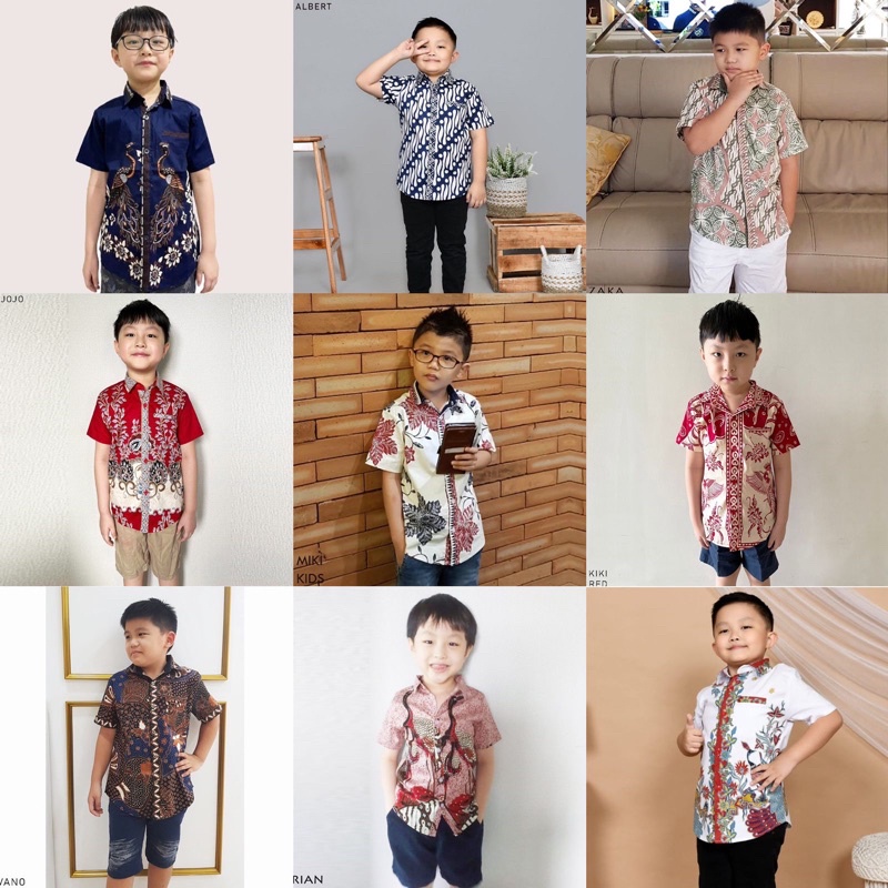 MIKI KIDS - Kemeja Batik Anak Laki-Laki / ANAK COWOK / 001 / 031 MIX