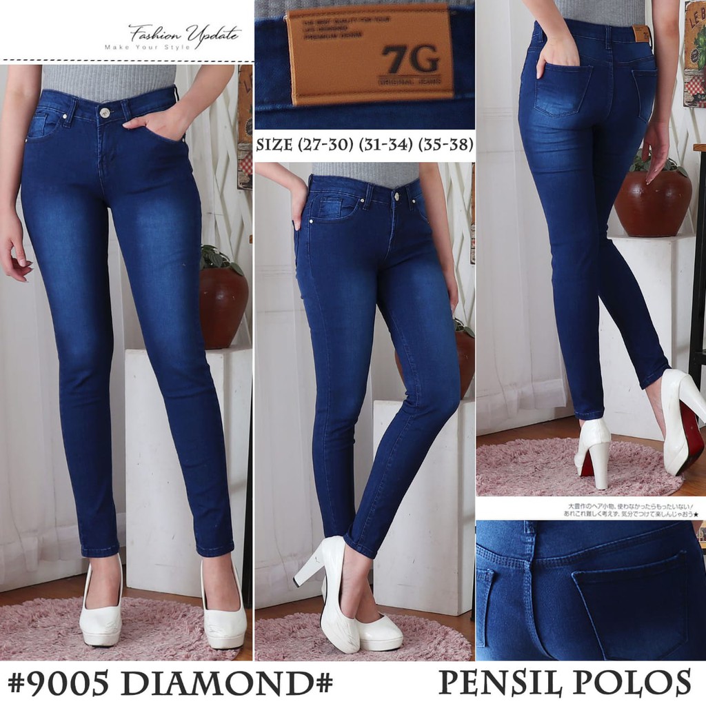 7C-G CELANA JEANS PREMIUM PENSIL BIRU DIAMOND /SKINNY JEANS /STREACHT /27 - 34