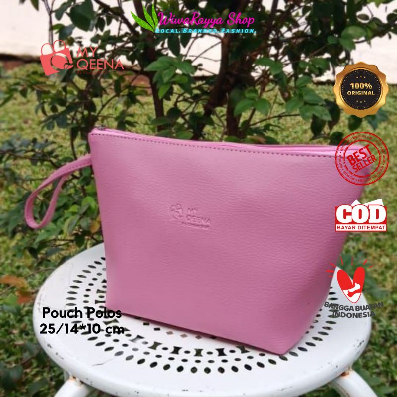 Pouch Uang HP Serbaguna Kosmetik Polos My Qeena by Kirana Stuff