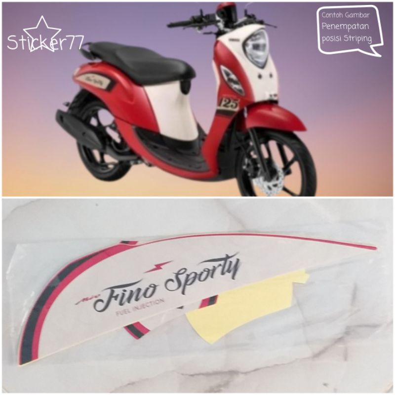 Sticker Striping Motor YAMAHA FINO SPORTY Th 2018 Merah