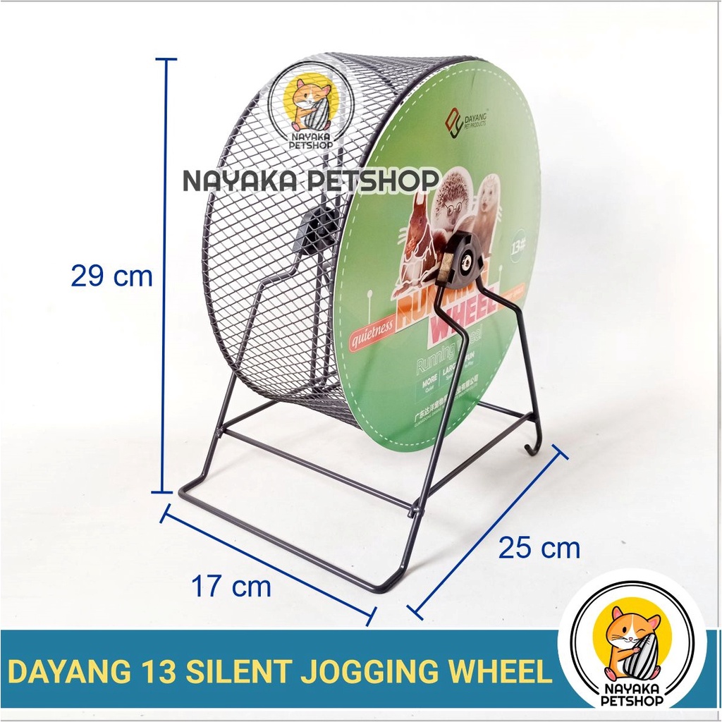 Dayang 13 Silent Jogging Wheel Jumbo Kincir Hamster Syrian Mainan Landak Mini Rolling Marmut Roda Putar Hewan