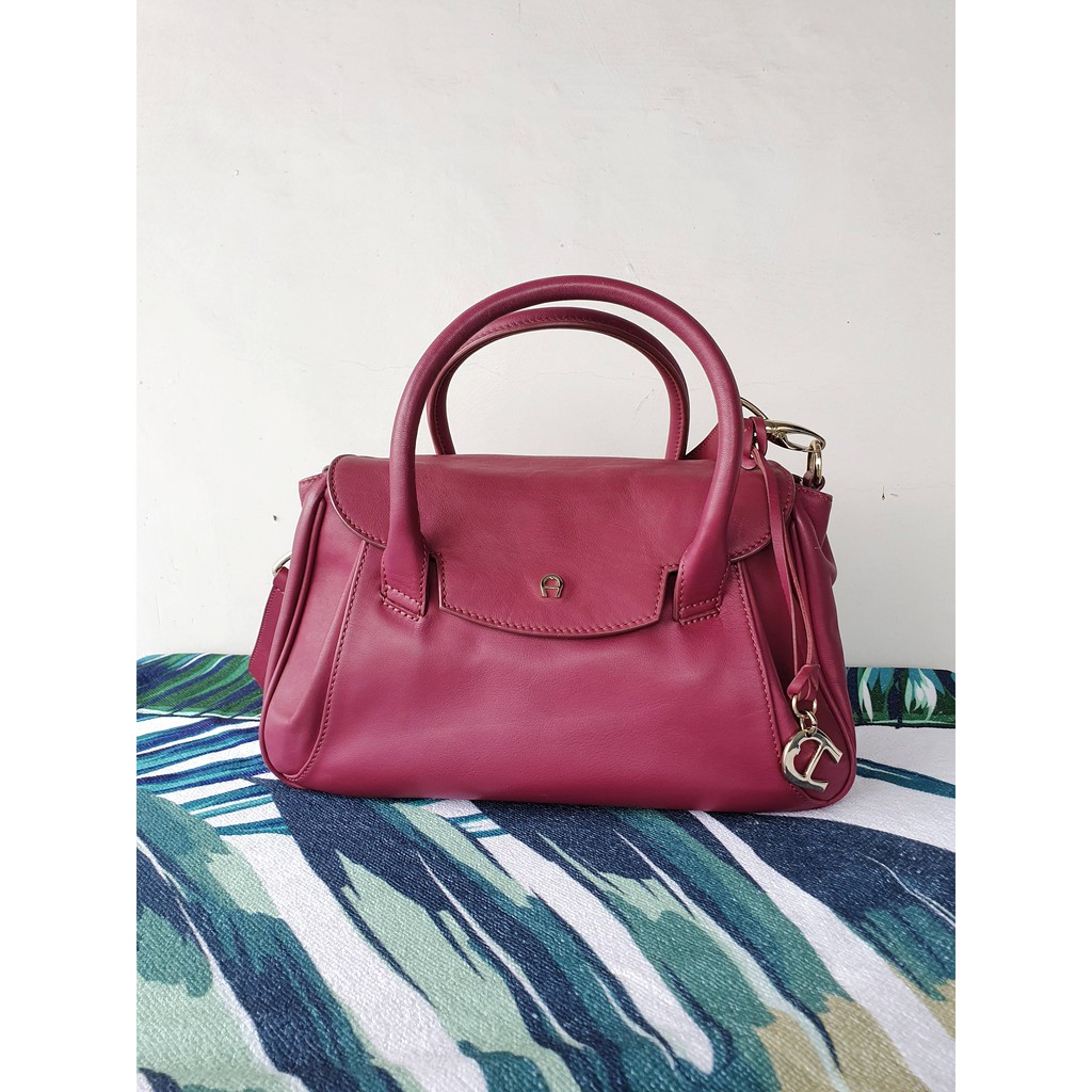 Tas Aigner Ungu - Maroon Bag Authentic Preloved