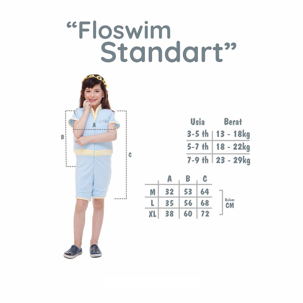 Cuddle Me FloSwim Baju Renang Anak Berpelampung Floating Swimsuit Anti Tenggelam Bisa Mengapung