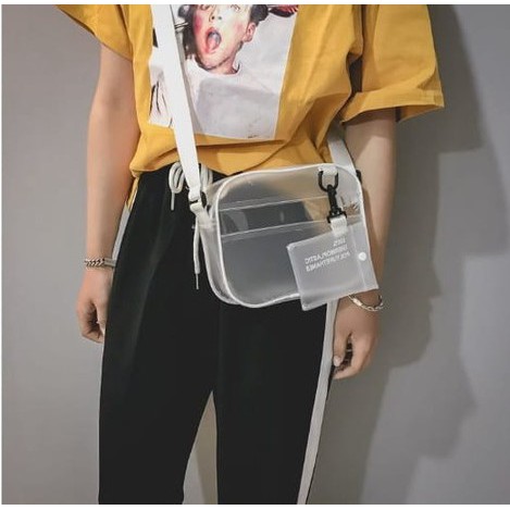 Tas selempang wanita 2in1 "Tas selempang trasparan"