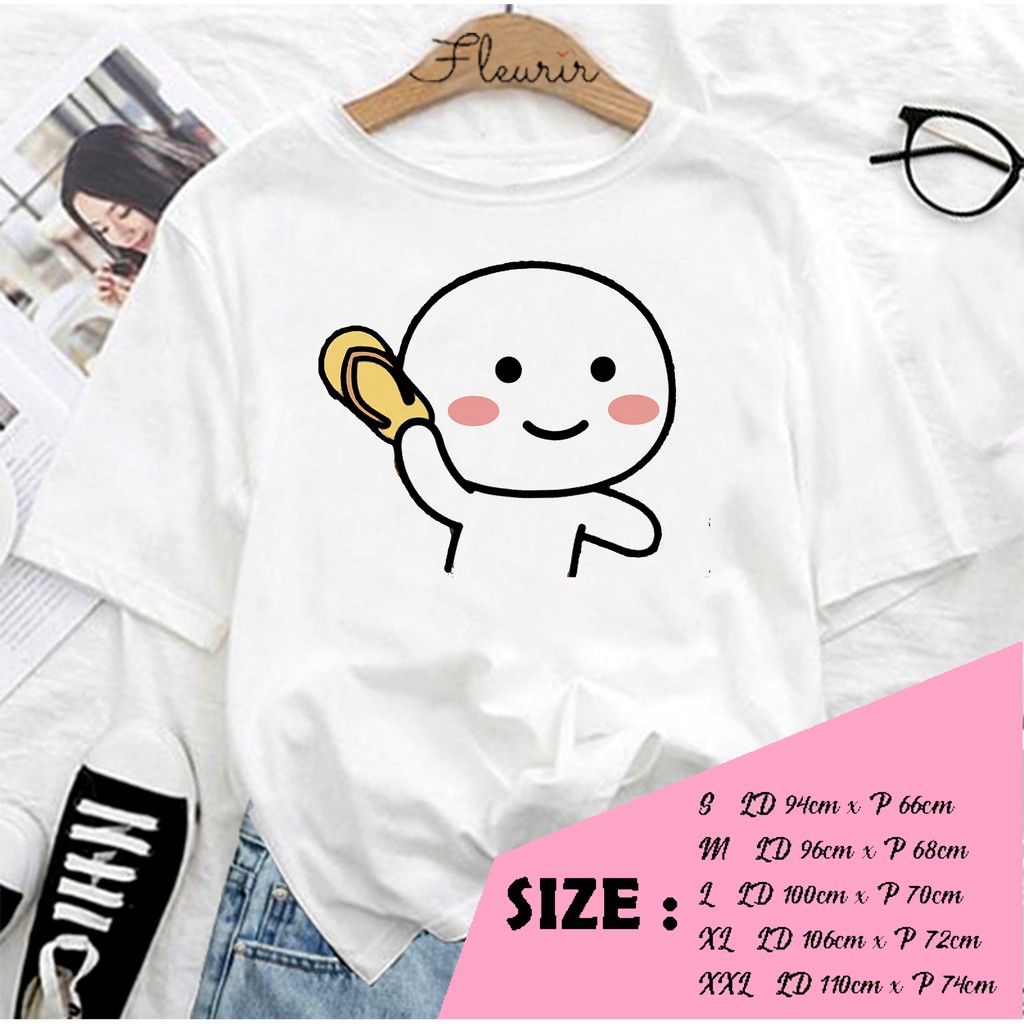 FLEURIR - KAOS PENTOL SENDAL KAOS OVERSIZE KATUN KAOS WANITA DEWASA TUMBLR TEE UNISEX JUMBO