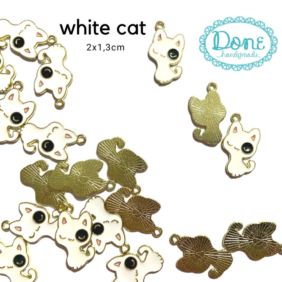 Enamel charm kucing cat enamel aksesoris souvenir masker strap char