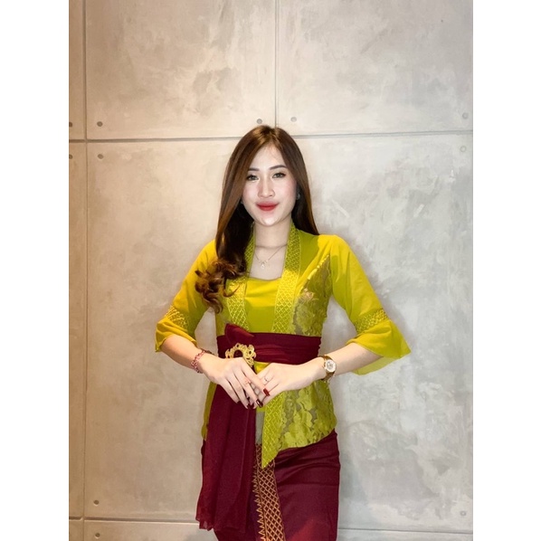 Kebaya bali babydol cleopatra mix semiperancis lengan terompet