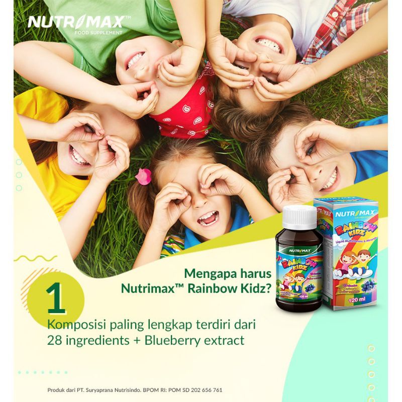 NUTRIMAX RAINBOW KIDZ 240 ML DAN 120 ML || MULTIVITAMIN MULTI VITAMIN