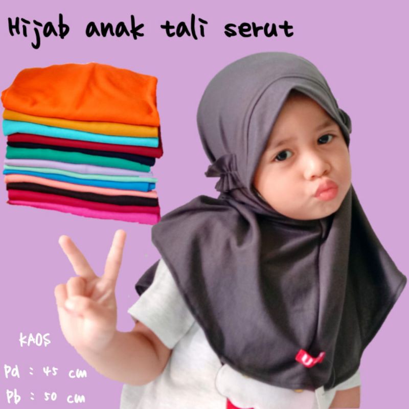 Hijab anak- bergo Maryam anak- jilbab instan anak- kerudung bahan kaos