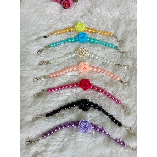 konektor masker mawar mutiara dewasa/anak