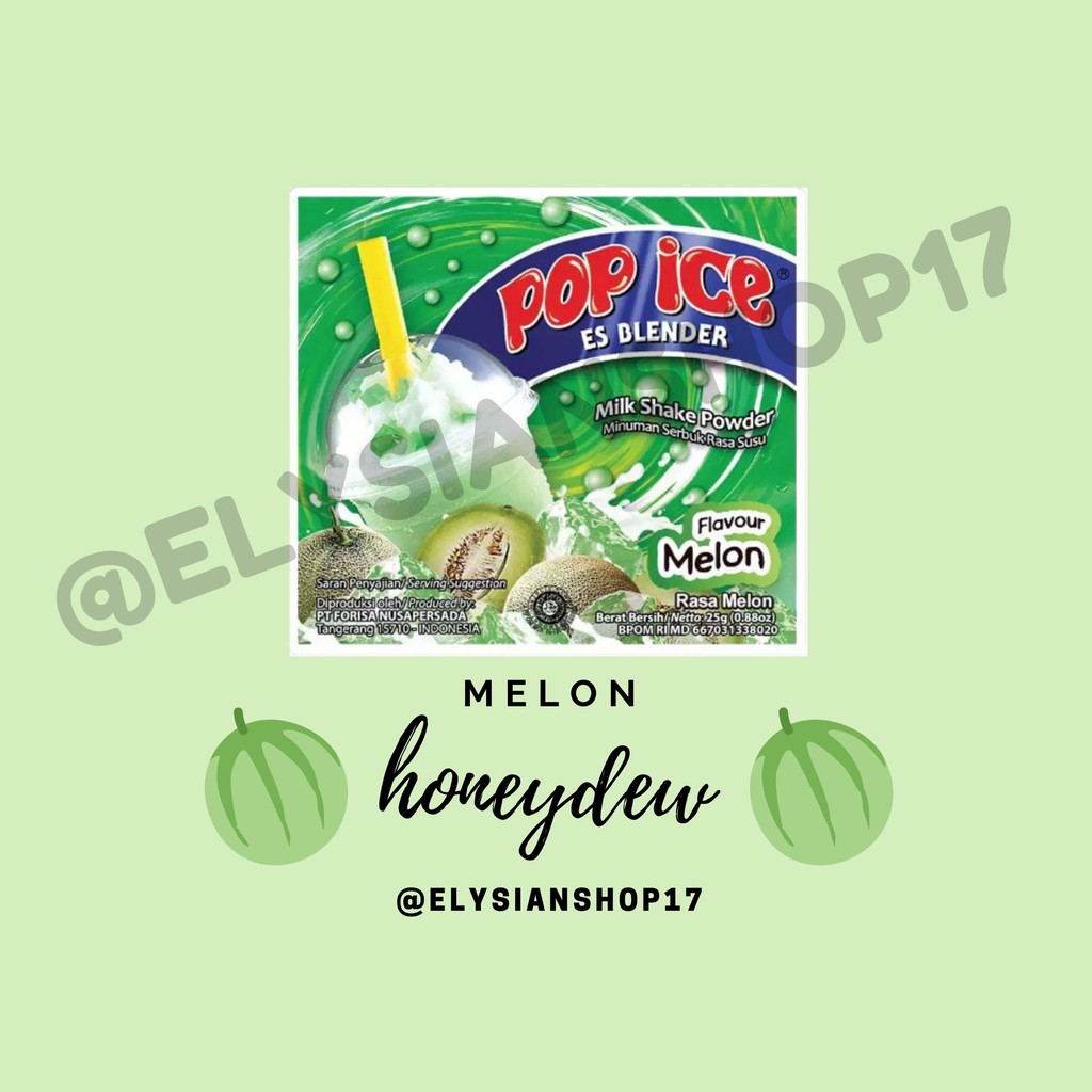 Jual Pop Ice Melon Honeydew 1 Renceng 10 Sachet Shopee Indonesia