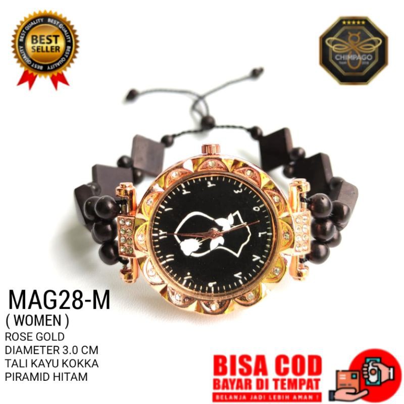 MAG28-MRG Jam tangan wanita tali kayu kokka/jam tangan kokka