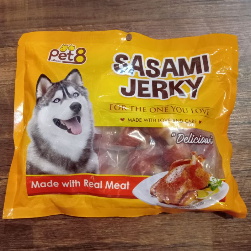 PET8 JJ410 Sasami Jerky Chicken Fillet Wrap Bone Rawhide 180g x 2 pk