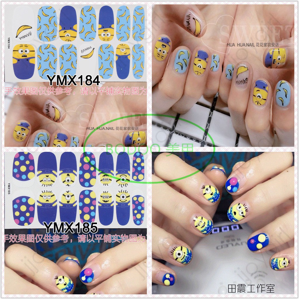 &lt;Jjoygirl&gt;YMX Nail Sticker Motif / Sticker Kuku / Stiker Kuku / Nail Stiker Glitter / Stripes Design