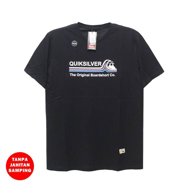 Kaos surfing pria tanpa jahitan samping qs Hitam 002