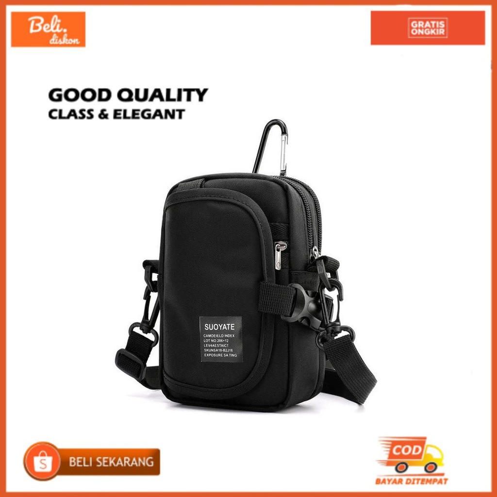 Kulit Dompet Dada Tas Terbaru Selempang F5J4 Shoulderbag Polos Pouchbag Anti Air Mini Original Kain 