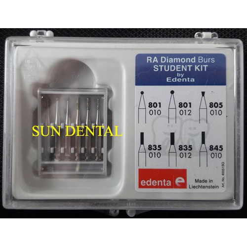 Edenta Bur Diamond Set 6 RA Student Kit - Low Speed