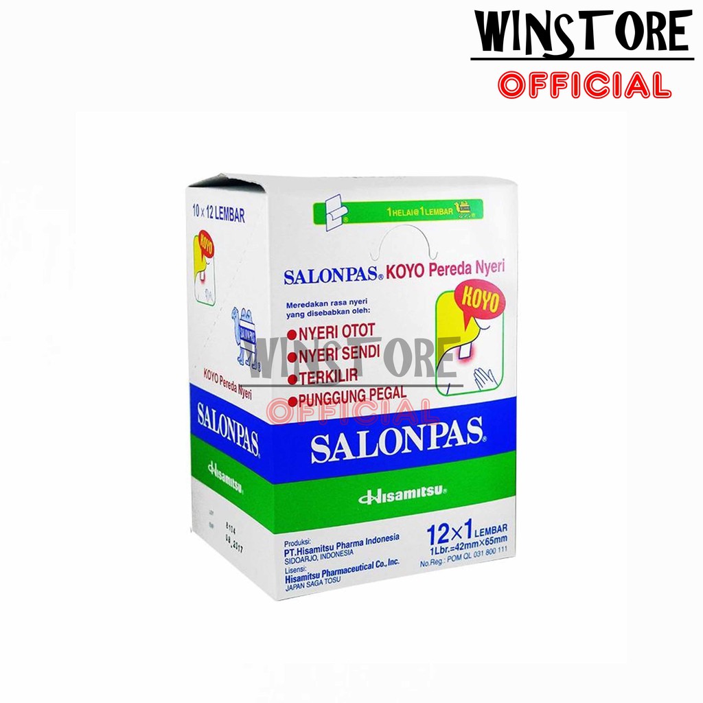 

SALONPAS HISAMITSU Pack isi 10x12 Lembar - Size 42 mm x 65 mm 100% ORIGINAL PRODUCT