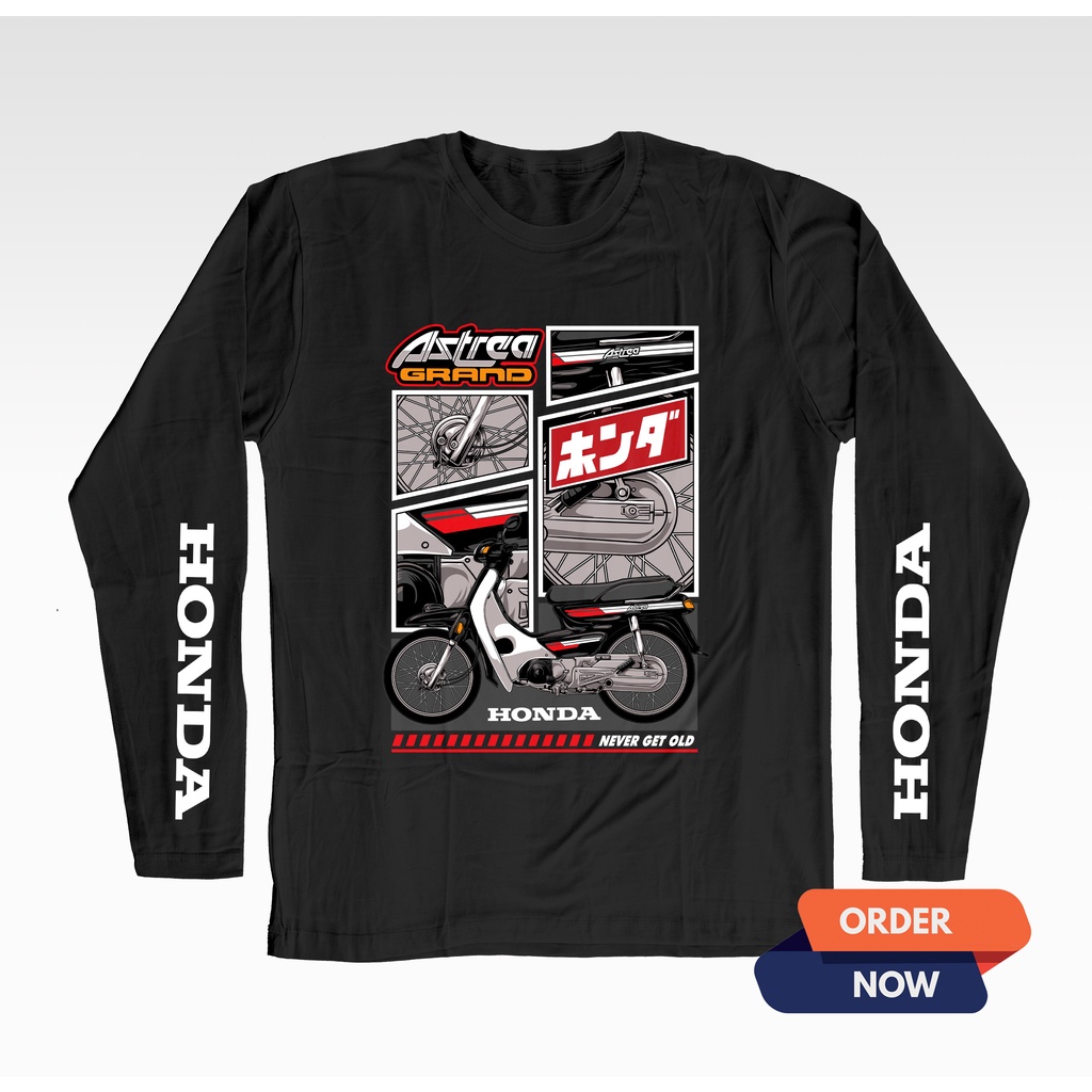 KAOS HONDA ASTREA GRAND KAOS BAJU LENGAN PANJANG PRIA WANITA