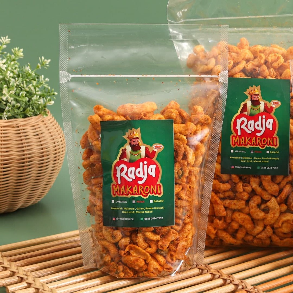 

Radja Makaroni 150 Gram Makroni Rasa Balado Manis Original Gurih Asin Pedas Daun Jeruk