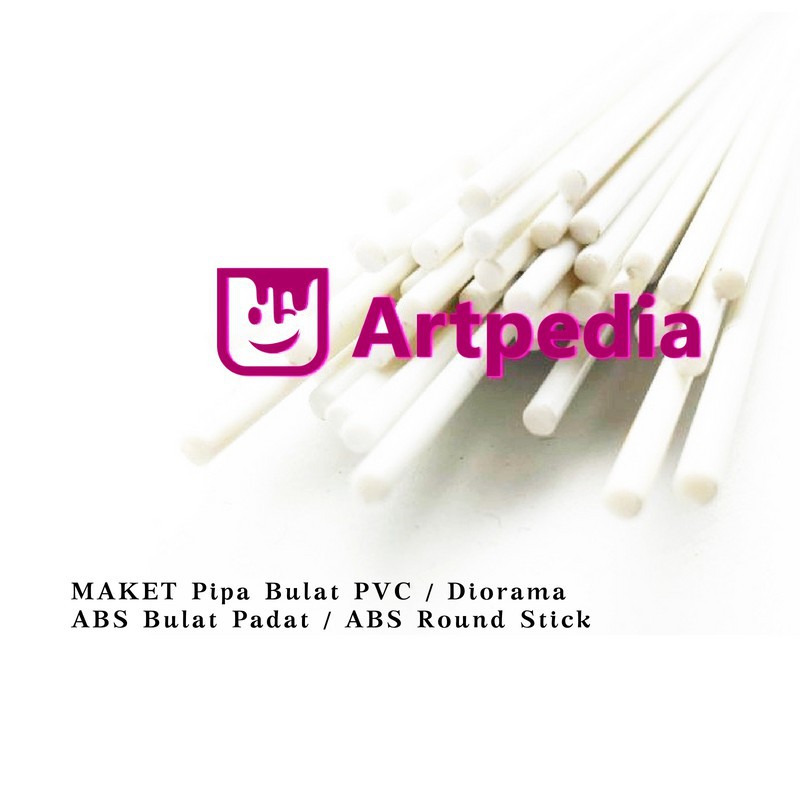 MAKET Pipa Bulat PVC / Diorama ABS Bulat Padat / ABS Round Stick 2mm