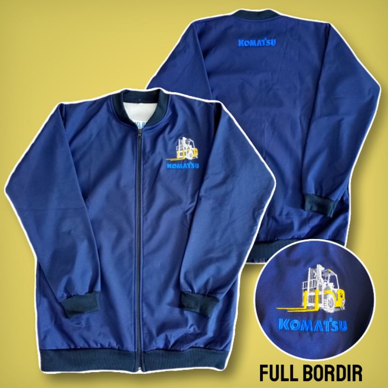 JAKET BOMBER | JAKET KOMATSU | JAKET FORKLIFT | JAKET ALAT BERAT | JAKET KOMATSU BORDIR