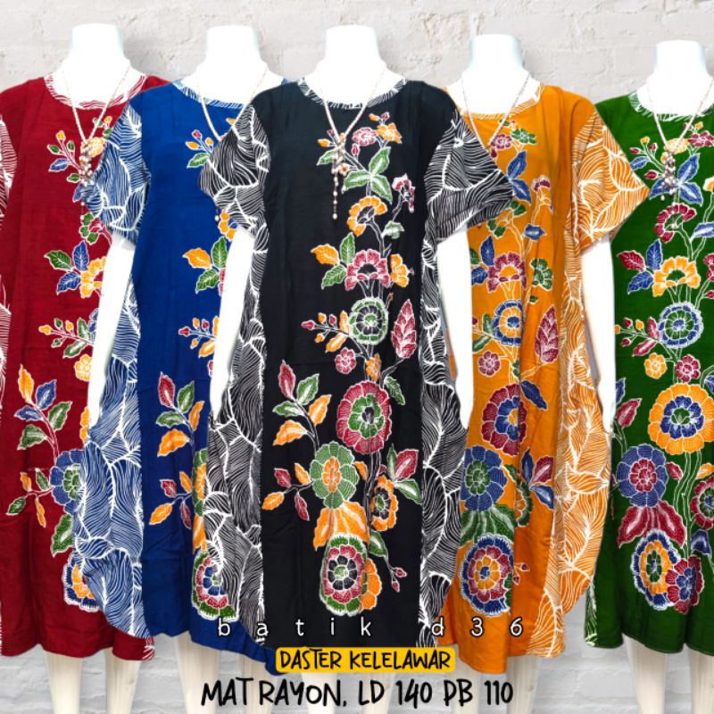 baju tidur daster kelelawar kembang Kombin daun modern Elegen Batik halus